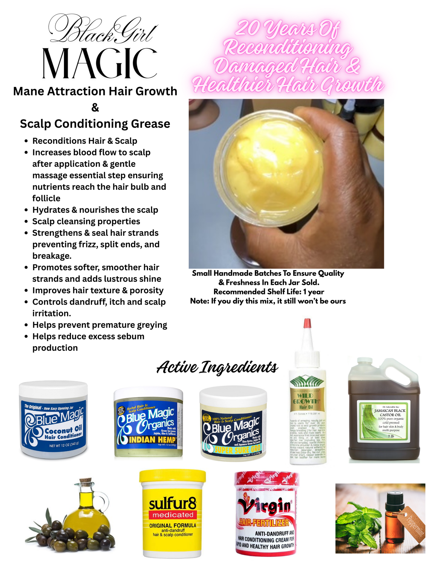 Mane Attraction Hair Growth & Scalp Conditioning Grease